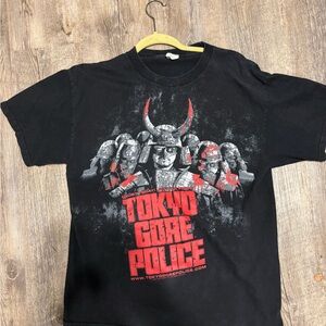 Vintage Tokyo Gore Police T Shirt Mens L Y2K Anime Japanese 2009 Black